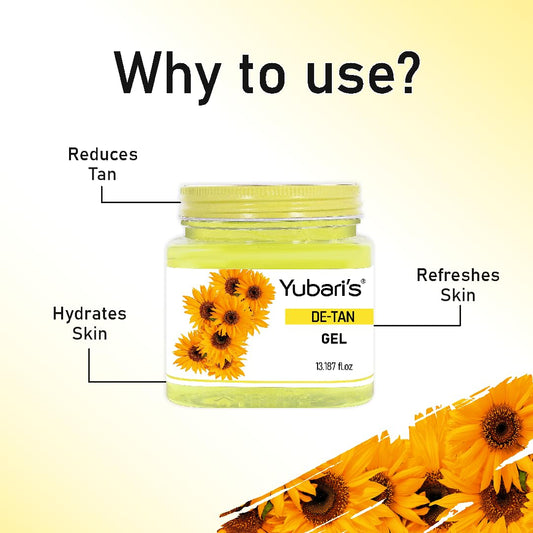 Yubari's De-Tan Gel For Face & Body For Normal Skin (390 Ml)