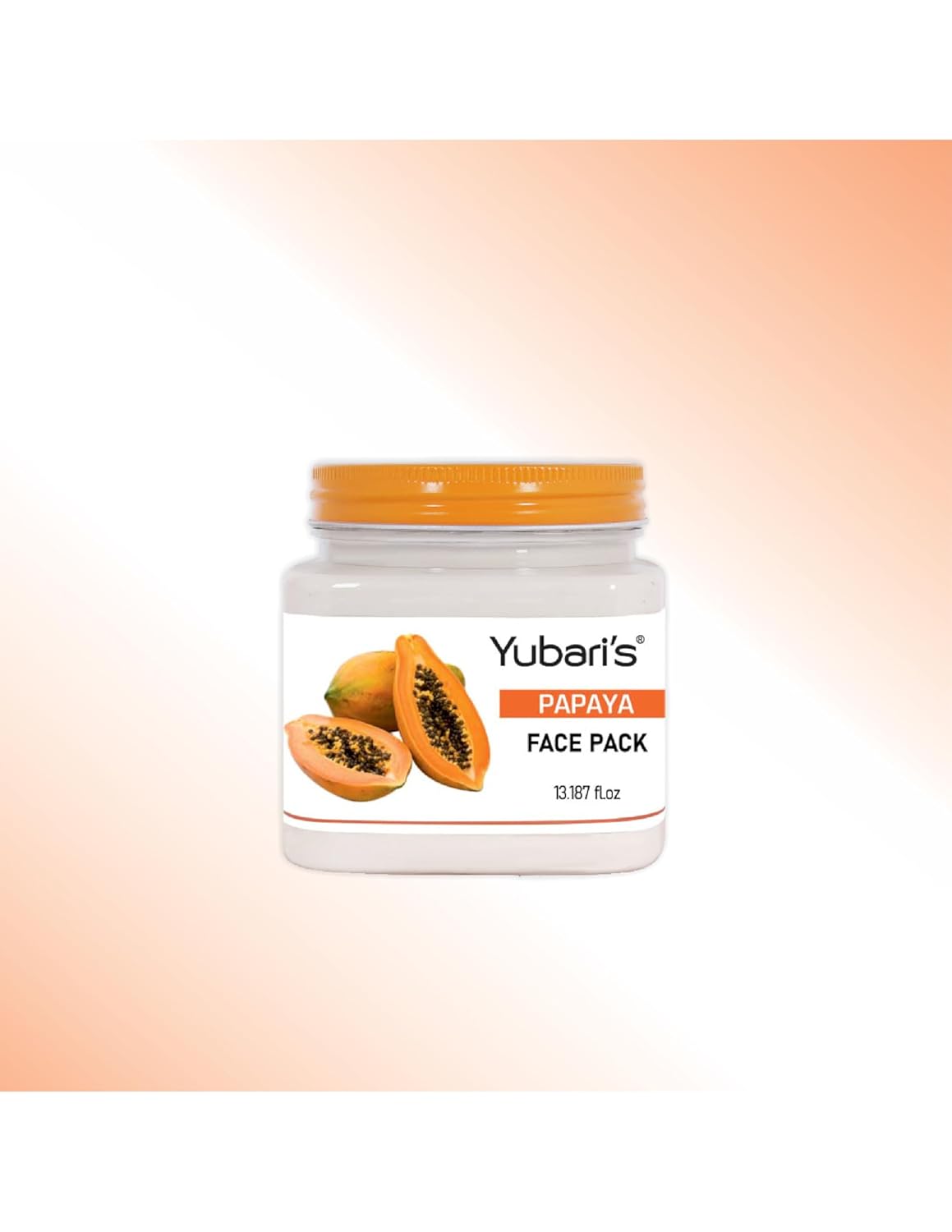 Yubari's Papaya Face Pack for Glowing Skin, Oil Control, Acne, Pimples, Detan, Blemishes, Pigmentation & Brightening, Face Cleansing for Face & Body (390 Ml)