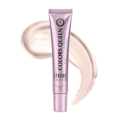 Colors Queen Strobe Cream - Golden Pink, 30g | Primer + Highlighter + Moisturizer | Intense Hydrating & Glowing Makeup Base | Multipurpose Strobe Cream for Face Enriched with Shea Butter & Niacinamide