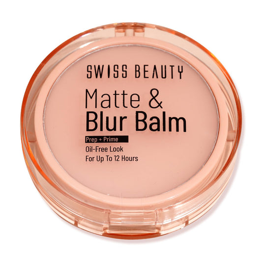 Swiss Beauty Matte & Blur Balm | Prep + Prime | 12-Hour Oil-Free Shine | With Vitamin E & B3 | UV Light Protection