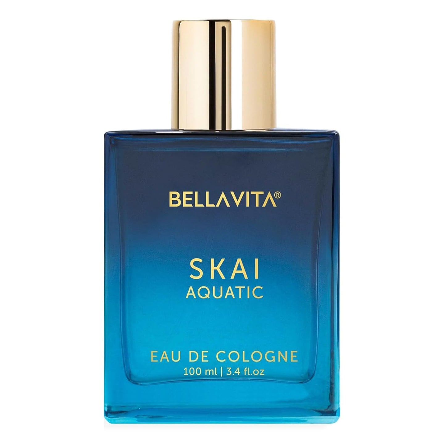 Bella Vita Luxury Skai Aquatic Unisex Long Lasting Perfume for Man and Woman | EDC 100ml | Bergamot, Lavender & Patchouli | Woody, Citrus Premium Fragrance Perfume for Men & Women
