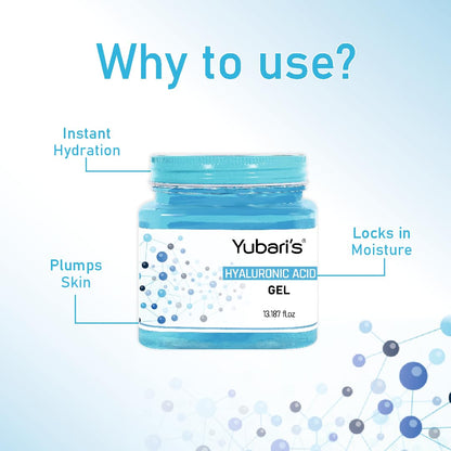 Yubari's Non-Sticky Hyaluronic Gel Revitalise Skin Youth Nourishing, Hydrating & Elasticity Daily Face Moisturizer For All Skin Types - 390 ML