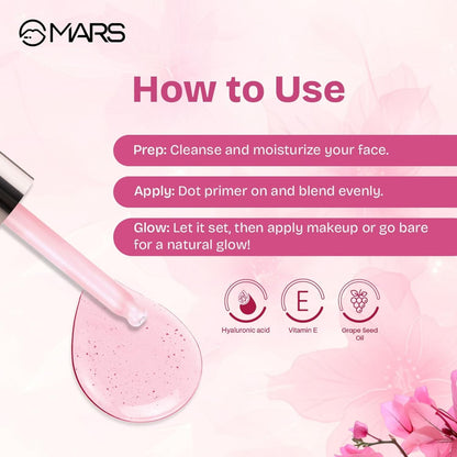 Mars Hydra Glow Primer For Women Proactive, Nourshing Base For Makeup All Skin Type T6 30Ml (Pack Of 1).