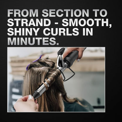 IKONIC CURLING TONG- 19MM (BLACK & GOLDEN) Hair Curler with 8 inch Titanium Barrel, Heat Ready Indicator, Comfortable Rubber Grip, Safety Stand and Salon Length Swivel Cord for quick Salon like finish