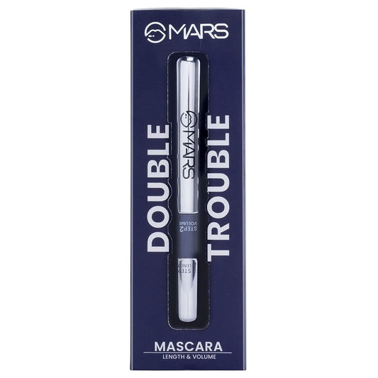 PREMIUM Double Trouble Volumizing and Lengthening Mascara | 2-in-1 Mascara for Women | Long Lasting (15 ml) (Black)-SH7711