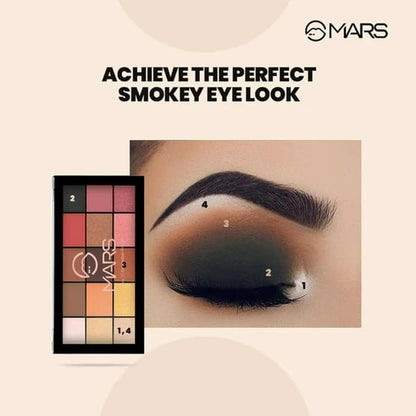 MARS Fantasy 15 Eyeshadow Palette | Highly Pigmented & Easy to Blend | Matte and Shimmer Shades (22.5g) (02-Multicolor)