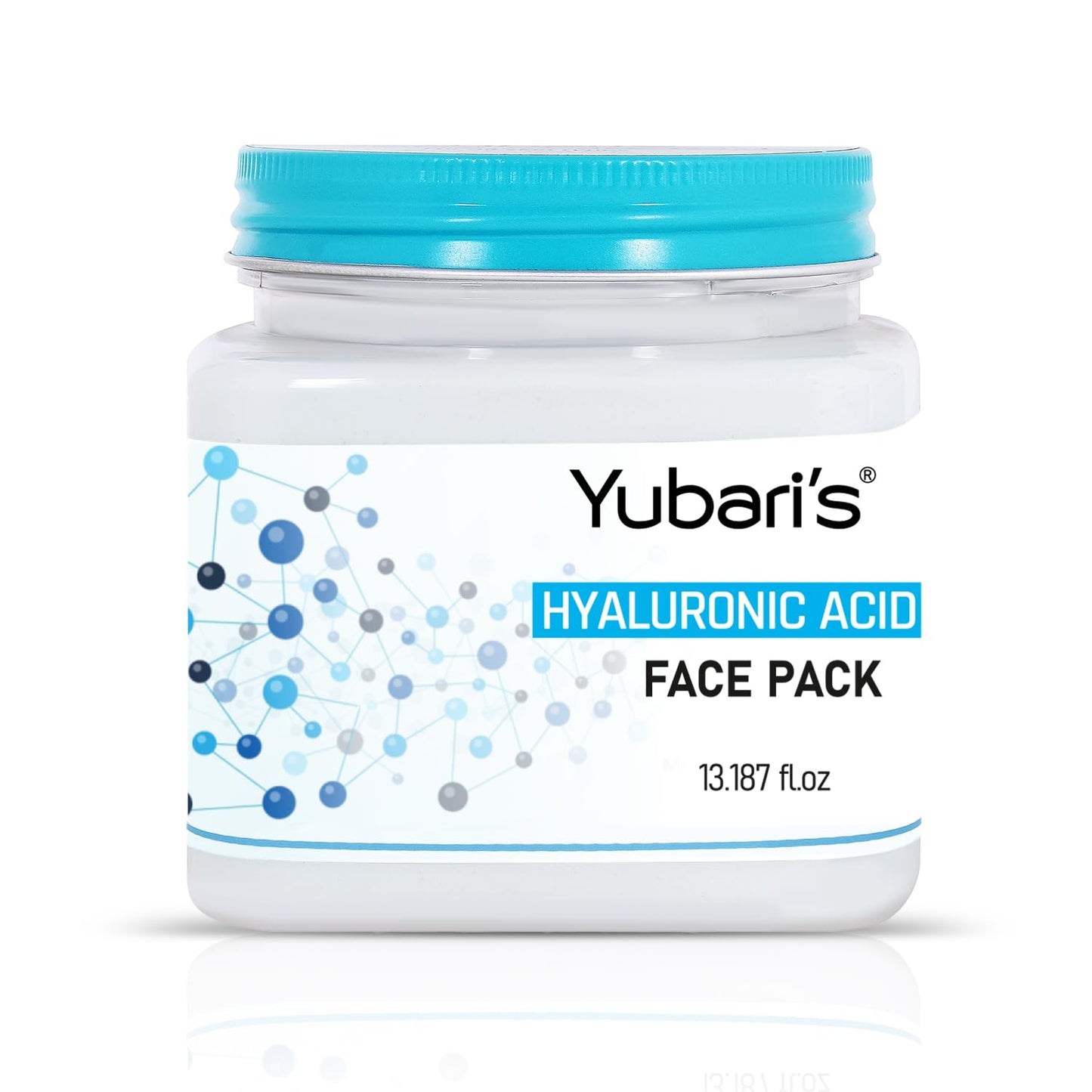 Yubari's Hyaluronic Acid Face Pack for Glowing Skin, Oil Control, Acne, Pimples, Detan, Blemishes, Pigmentation & Brightening, Face Cleansing for Face & Body (390 Ml)