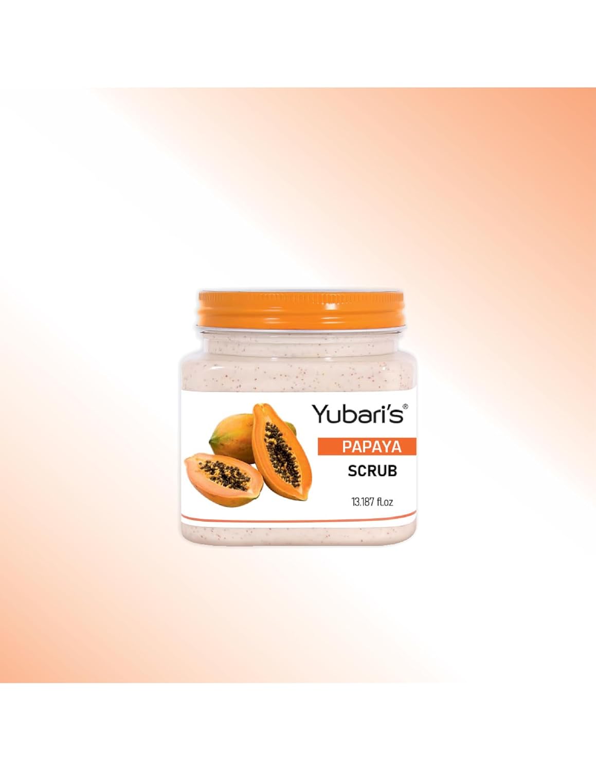 Yubari's Scrub For Face & Body (Papaya Scrub, 390 ML) | All Skin |Cleanser Scrub For Deep Exfoliation | Dead Skin Remover Scrub | Tan Removal | Blackhead Remover Scrub | Face Scrub | Body Scrub