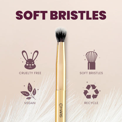 MARS Artist's Arsenal Professional Small Blending Eyeshadow Makeup Brush | Feather Soft Touch | Precise Synthetic Bristle | Perfect for Eyeshadow | Luxe Packaging Makeup Brush (Golden)