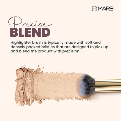 MARS Artist's Arsenal Professional Dense Highlighter Brush For Face | Precise Synthetic Bristles | Feather Soft Touch | Professional Makeup Brush