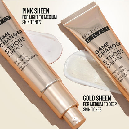 Swiss Beauty Select Game Changer Strobe Cream Enriched With Shea Butter & Vitamin C | Shade- Gold Sheen, 35gm
