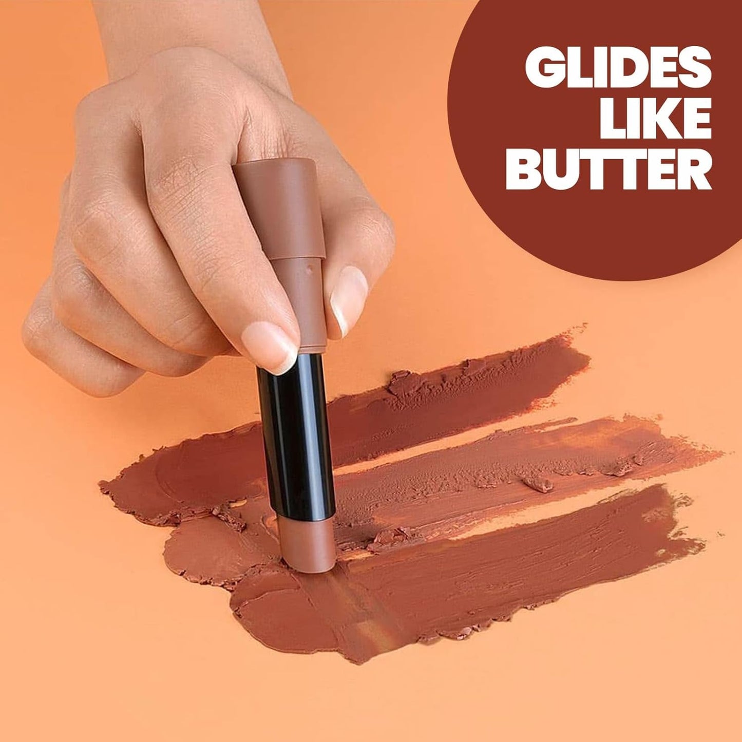 MARS Matte Box Lipsticks for Women | Long-Lasting | Smooth Finish | Moisturising | One Swipe Pigmentation | (Pack of 3x2) x 3.2 gm) (Peache Nudes and Browns)