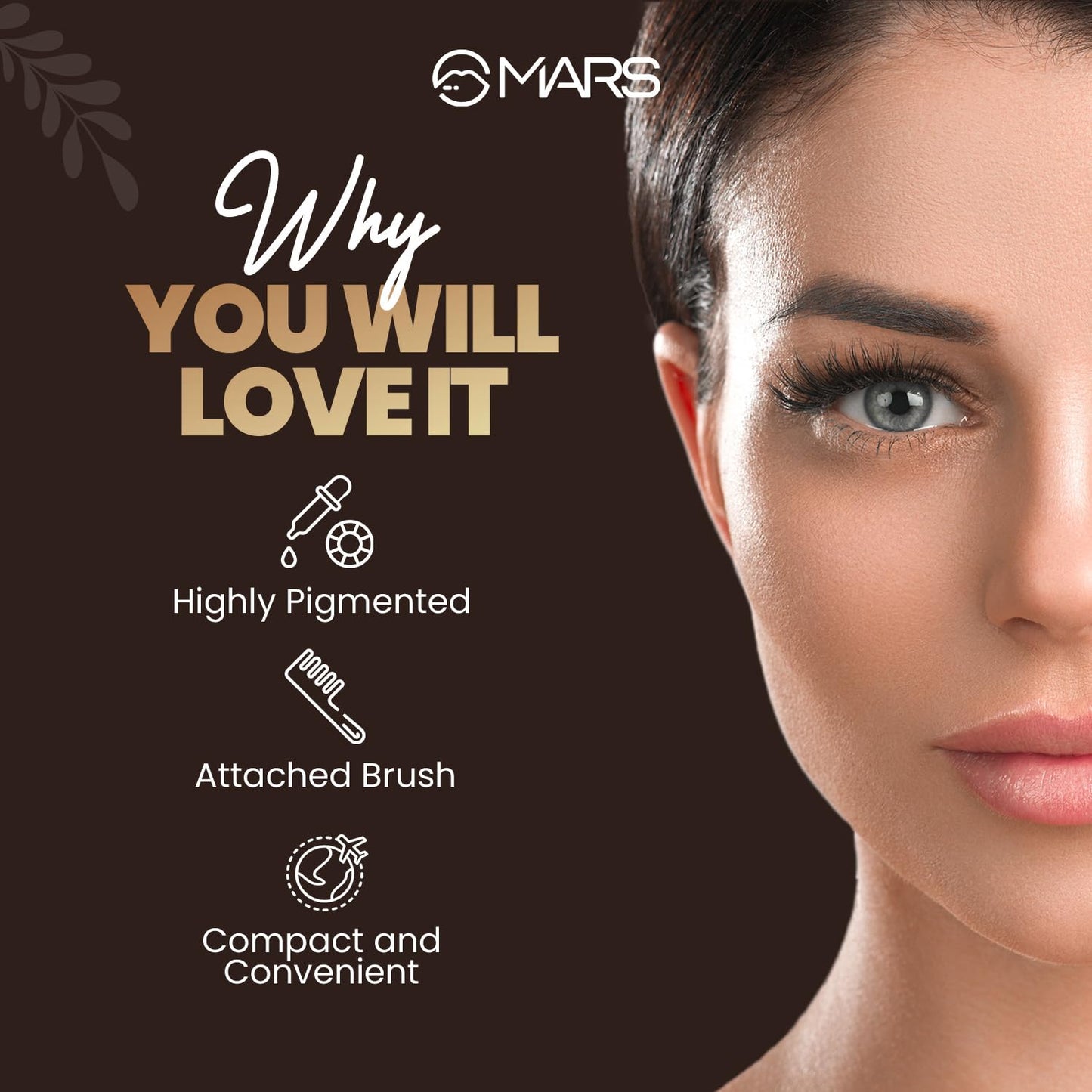 MARS Eyebrow Pencil With Spoolie | Long Lasting & Smudge Proof | High Pigmented Eyebrow Pencil (1.2 gm) (Black)