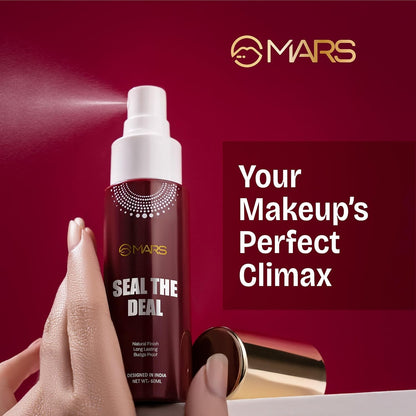 MARS Long Lasting Makeup Fixer spray with Hyaluronic acid | Hydrating Dewy base Setting Spray for Professional Face Make up | Budge Proof | Non Sticky | 60ml
