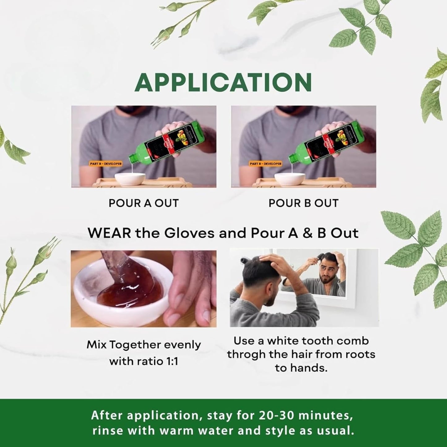 Fruit Vinegar Gel Hair Color For Men & Women, Hair Color Dye for Black Hair (Black, 200ml)