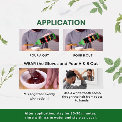 Fruit Vinegar Gel Hair Color For Men & Women, Hair Color Dye for Black Hair (Black, 200ml)