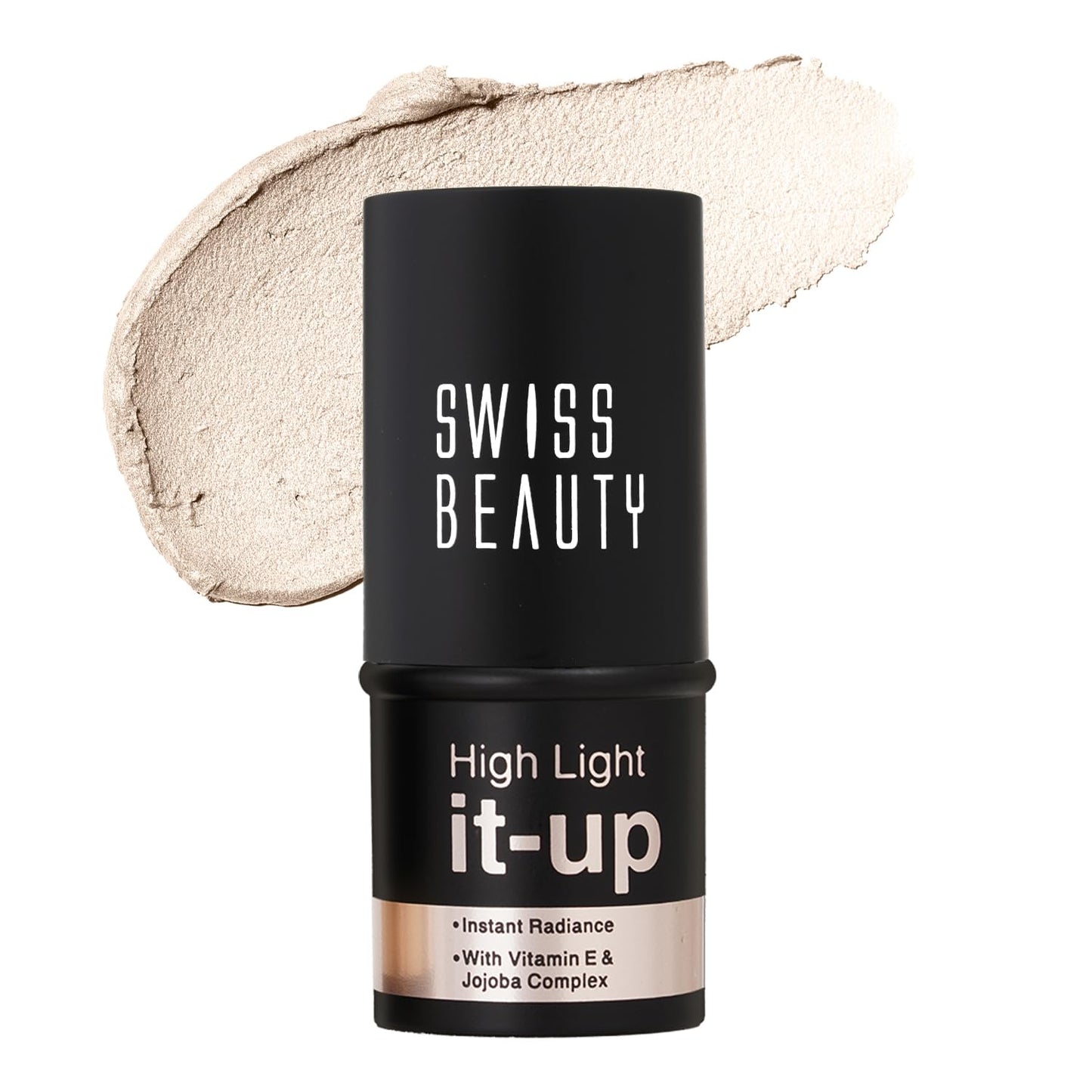Swiss Beauty High Light It-Up Highlighter | With Vitamin E & Jojoba Complex | Instant Radiant Glow | Long-Lasting | Creamy & Blendable | Twist-Up Format | Shade- Radiant Pink, 8g