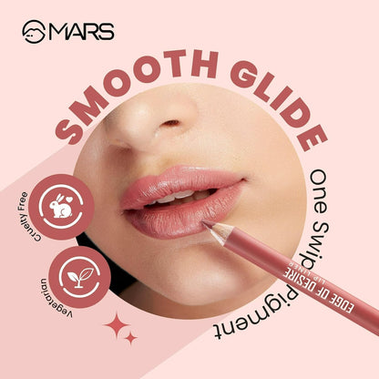 MARS Matte Lip Liner with Holder Set of 10 | One Swipe Smooth Application | Long Lasting & Travel Friendly Lip Pencil | Multicolor | Set-A (1.4g x 10)