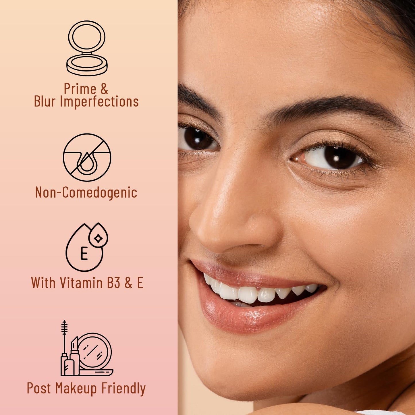 Swiss Beauty Matte & Blur Balm | Prep + Prime | 12-Hour Oil-Free Shine | With Vitamin E & B3 | UV Light Protection