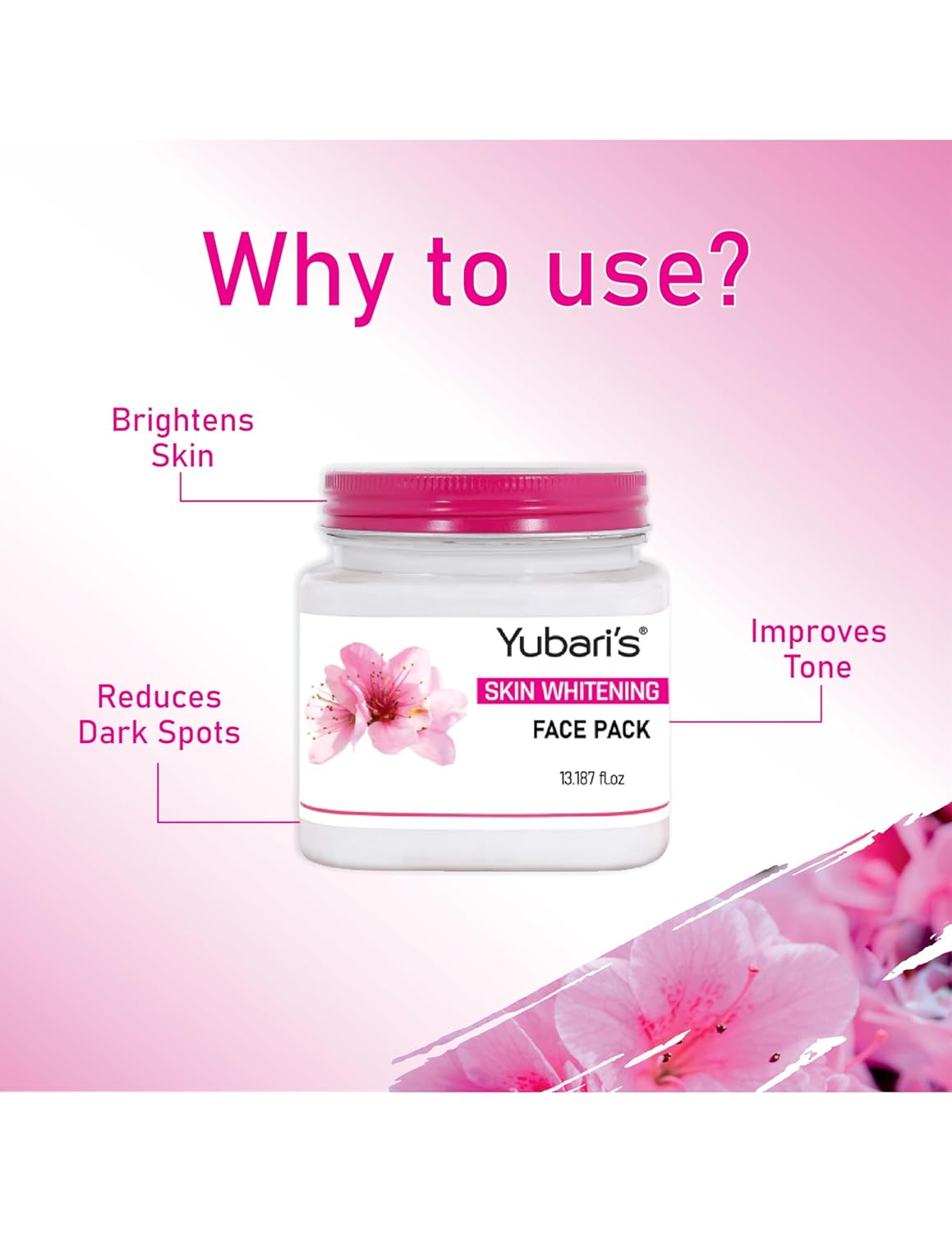 Yubari's SKIN WHITENING FACE PACK For Skin Whitening, Skin Lightening, Dark Spot Reduction & Reduce Pigmentation (390 ml)