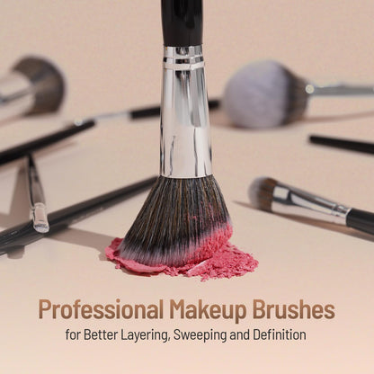 Swiss Beauty Professional Makeup Brush Set, 12Pcs - Transparent