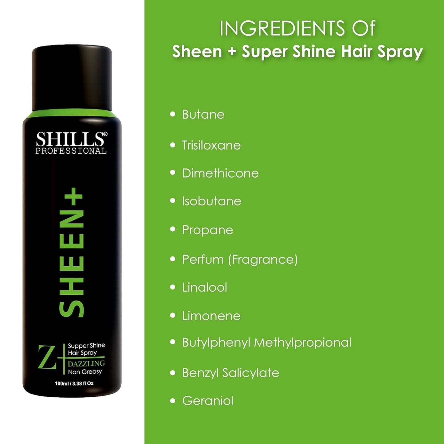 Shills Professional Sheen+ Super Shine Hair Spray 100ml