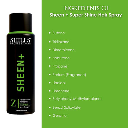 Shills Professional Sheen+ Super Shine Hair Spray 100ml