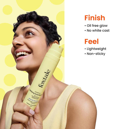 Foxtale SPF 70 Gel-Cream Sunscreen for Oily Skin | Oil Control Sunscreen with PA++++ & Niacinamide | UVA UVB Protection | Prevents Tan | Lightweight, Pore-minimising, No White Cast | 50ml