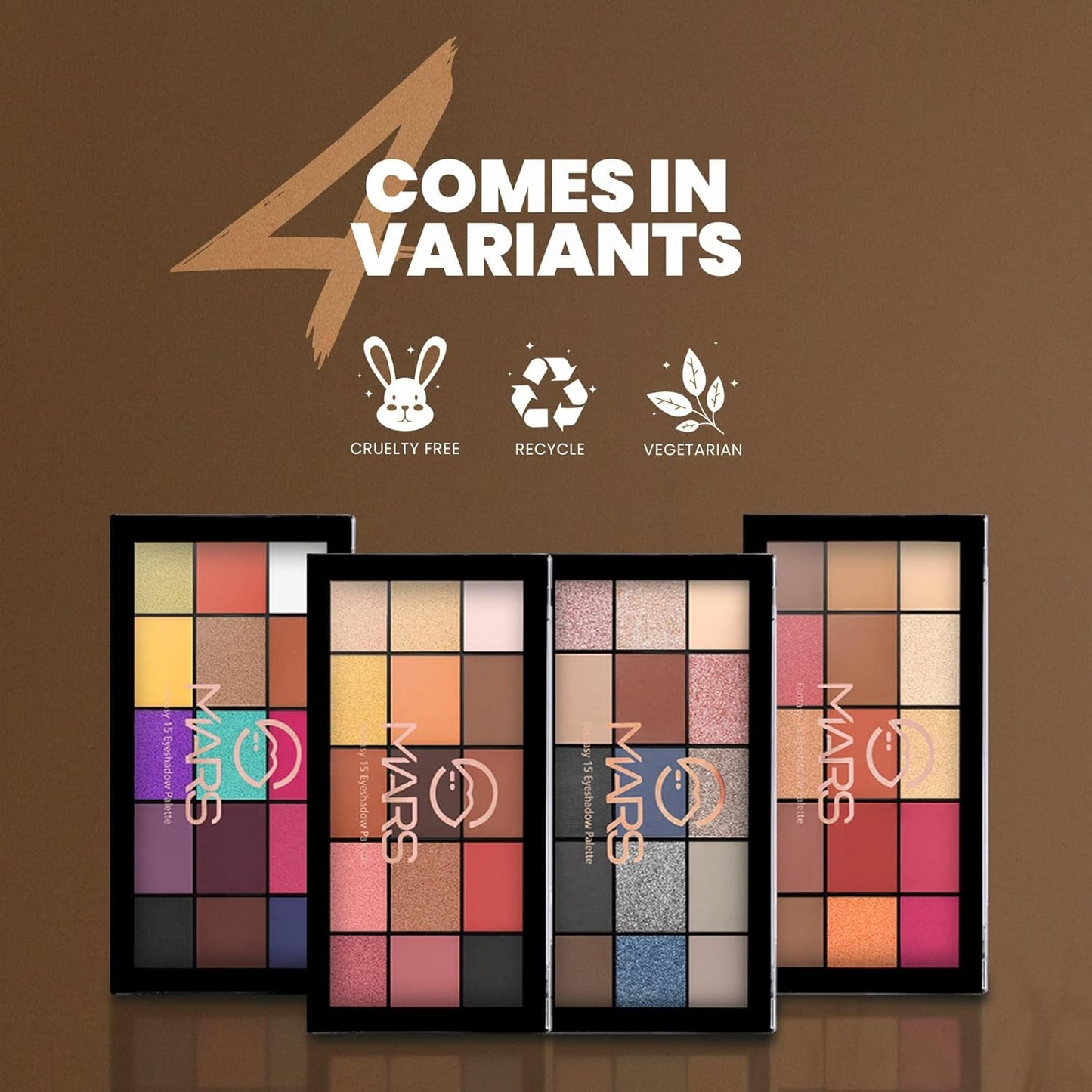 MARS Fantasy 15 Eyeshadow Palette | Highly Pigmented & Easy to Blend | Matte and Shimmer Shades (22.5g) (02-Multicolor)