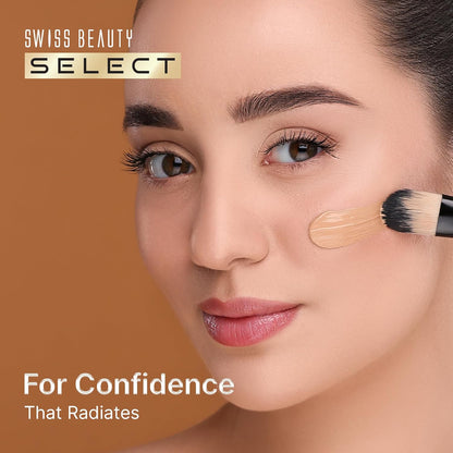 SWISS BEAUTY Select Super Radiant Hydrating Liquid Skin Tint | With Hyaluronic Acid | Provides Natural, Dewy Glow | Shade- Nude Glow, 30Gm