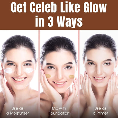 Colors Queen Strobe Cream - Golden Pink, 30g | Primer + Highlighter + Moisturizer | Intense Hydrating & Glowing Makeup Base | Multipurpose Strobe Cream for Face Enriched with Shea Butter & Niacinamide