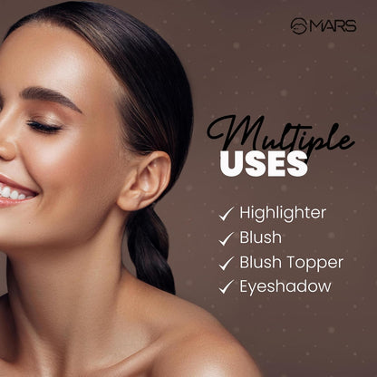 MARS Glowzilla 6 Colour Highlighter Palette | Ultra Blendable & Long Lasting | Blinding Glow (12.0gm) (Shade-02)