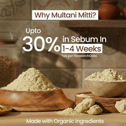Herbs & Hills Multani Mitti Body Cleanser, Natural Exfoliating Soap with Aloe Vera, Turmeric & Red Sandalwood, 6x100g