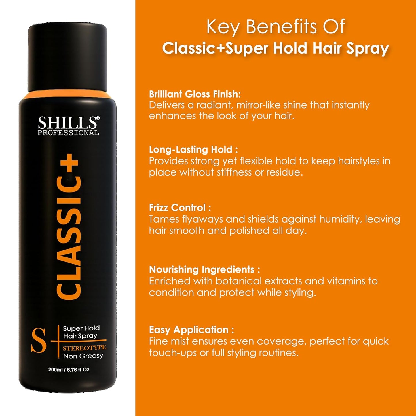 Shills Professional Classic+ Hair Spray