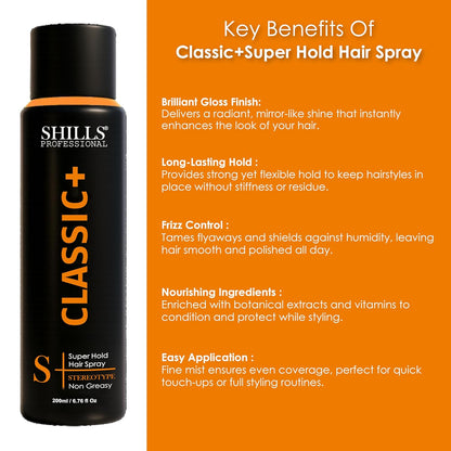 Shills Professional Classic+ Hair Spray