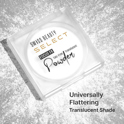 SWISS BEAUTY Select Focus FX Translucent All Skin Powder with Photochromic Technology | Blurs Pores | Matte Finish | Shade- Transparent | 7.5gm |