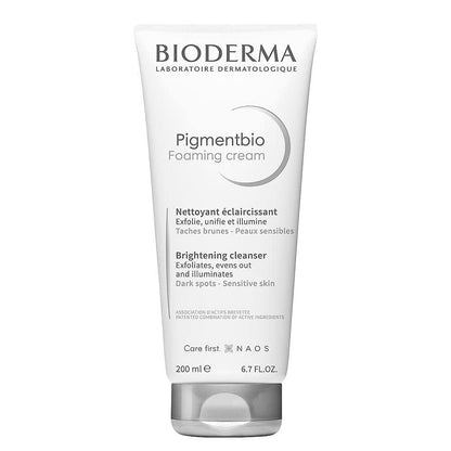 Bioderma Pigmentbio Foaming Cream Brightening Exfoliating Cleanser (Face & Body Wash) For Brightened Skin, 200 ml