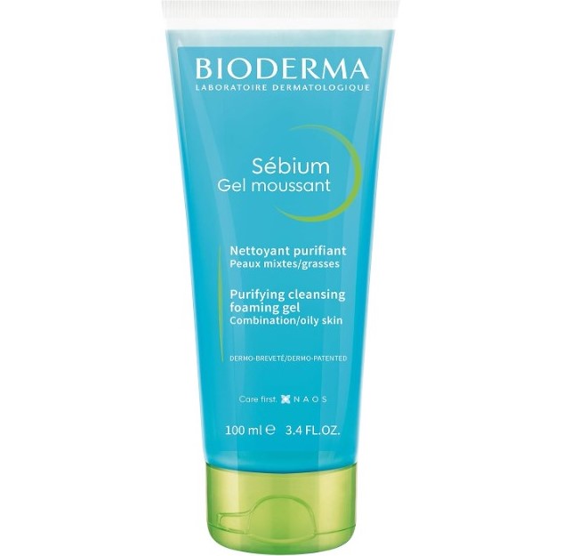 Bioderma Sebium Gel Moussant Purifying Cleansing Foaming Gel Combination To Oily Skin, 100ml