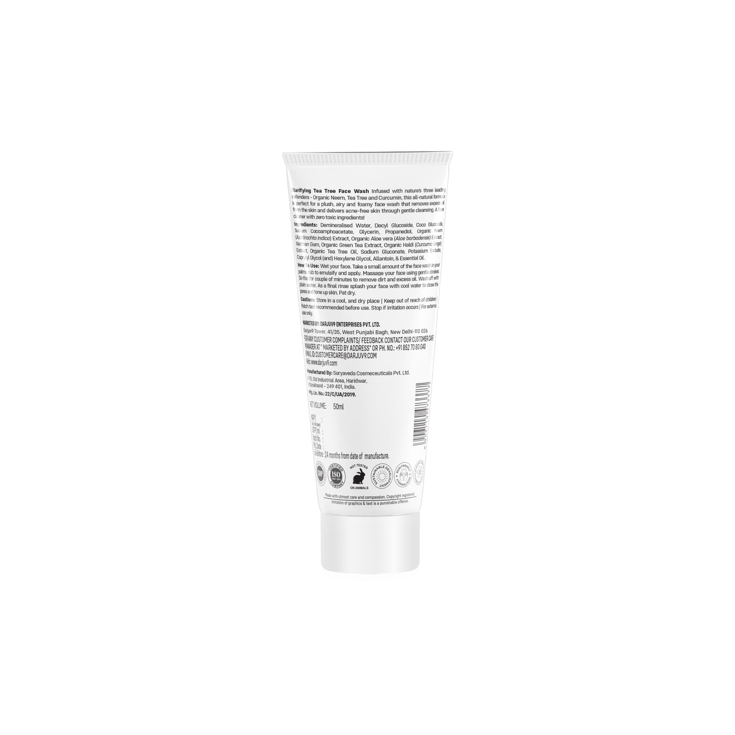 Herbs & Hills - Clarifying Tea Tree Face Wash - 50ml