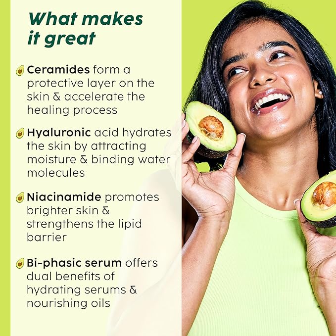 PLIX - Avocado Ceramide Moisture Rush Biphasic Serum For Deep Nourishment & Strengthened Skin Barrier 30ml