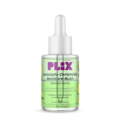 PLIX - Avocado Ceramide Moisture Rush Biphasic Serum For Deep Nourishment & Strengthened Skin Barrier 30ml