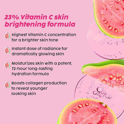 PLIX - THE PLANT FIX 23% Vitamin C Guava Face Serum for Skin Brightening, Clear, Glowing & even toned complexion, 20ml