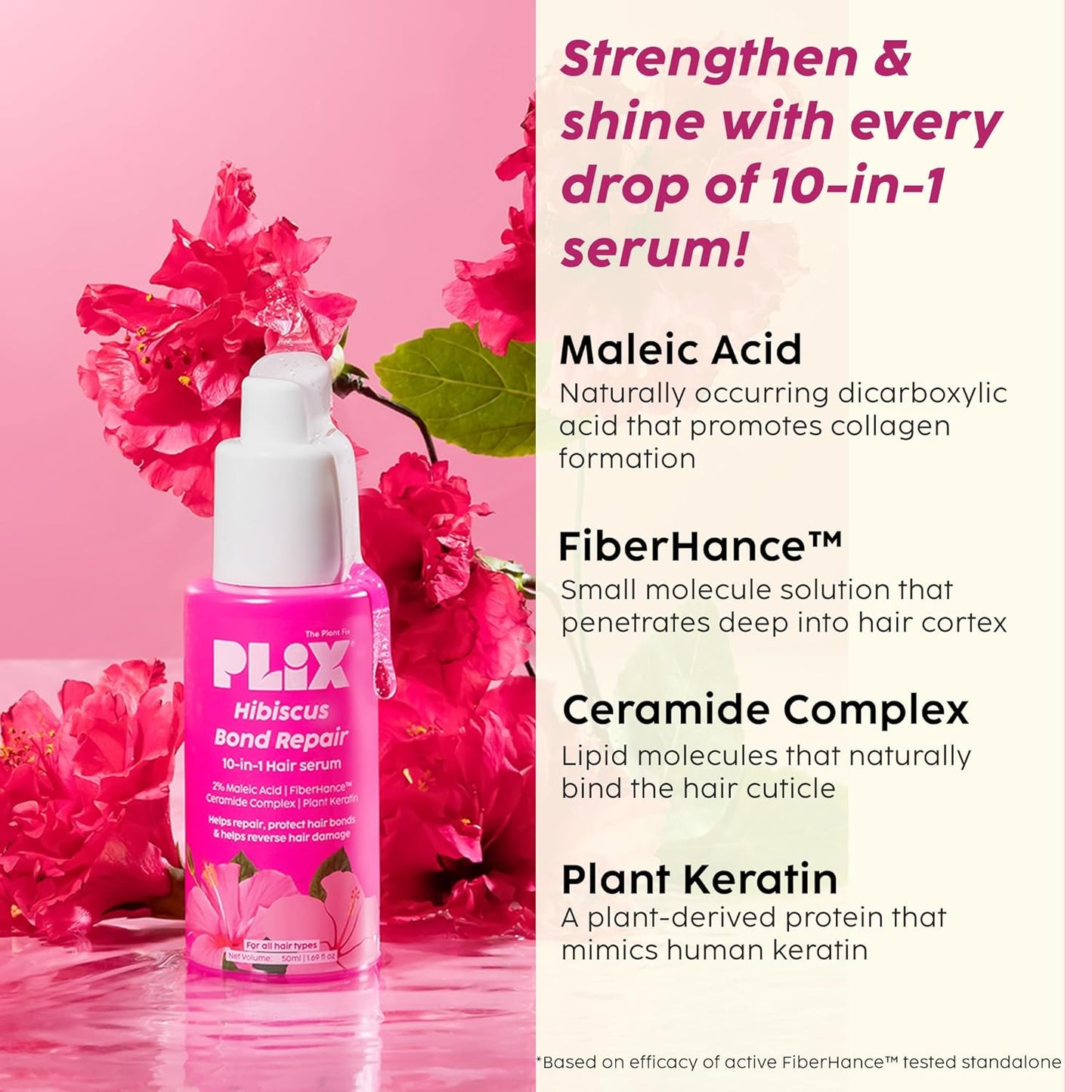 PLIX - THE PLANT FIX Hibiscus Bond Repair 10-in-1 Hair Serum 50ml