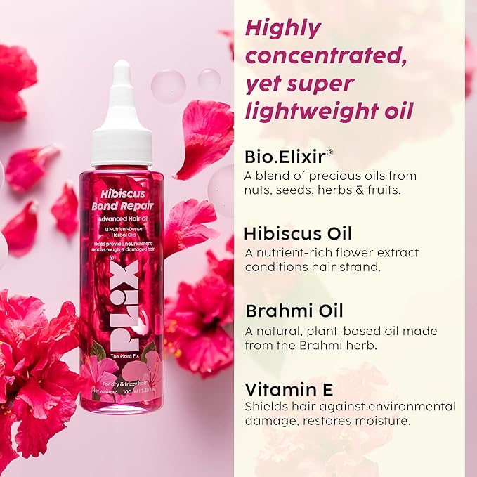 PLIX - THE PLANT FIX Hibiscus Bond Repair Advanced Hair Oil for Damaged Hair - 100ml
