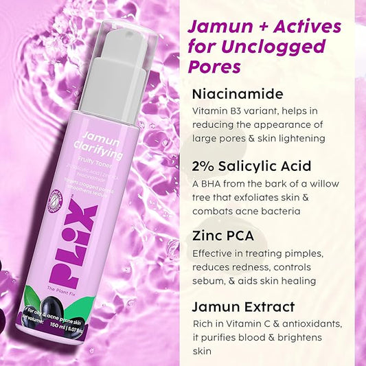 PLIX - THE PLANT FIX Jamun Clarifying Fruity Toner (150 Ml) With Niacinamide & Jamun Extract
