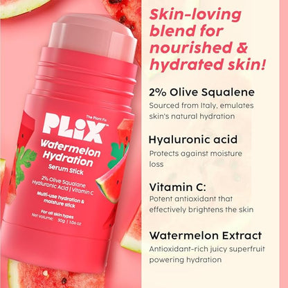 PLIX - THE PLANT FIX Watermelon Hydration Serum Stick for Instant Hydration, Long Lasting Moisturization (30g)
