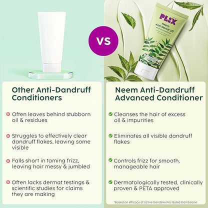 Plix All Neem Anti-Dandruff Advanced Conditioner Paraben & Sulphate Free | Unisex (175 ml)