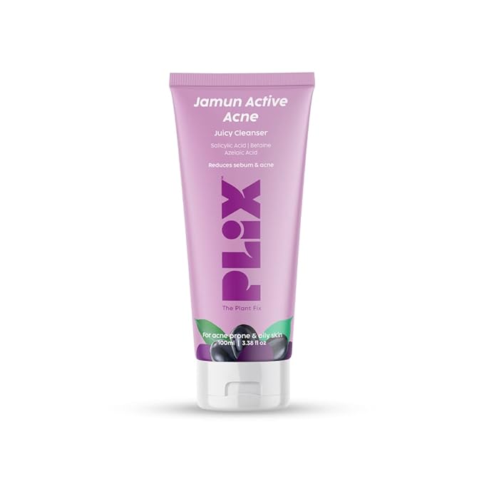 Plix 0.5% Salicylic Acid Jamun Face Wash Cleanser Gel For Active Acne & Oil Control, For Breakouts 100ml