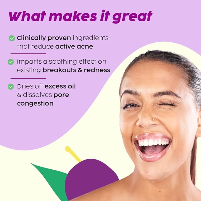 Plix 0.5% Salicylic Acid Jamun Face Wash Cleanser Gel For Active Acne & Oil Control, For Breakouts 100ml