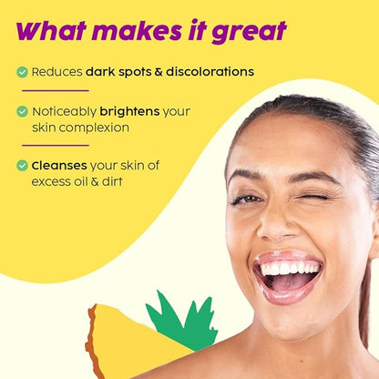 Plix 5% Pineapple Foaming Facewash For Depigmentation Cleanser For Skin Brightening & Even Toned Complexion 100ml